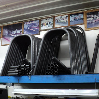 Roll bar bends for dragsters.